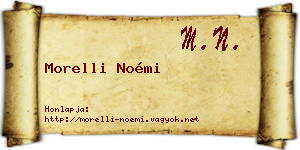 Morelli Noémi névjegykártya